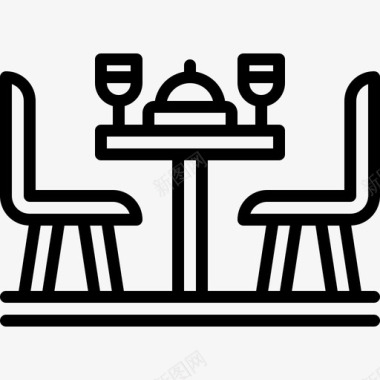 桌子晚餐椅子餐厅图标