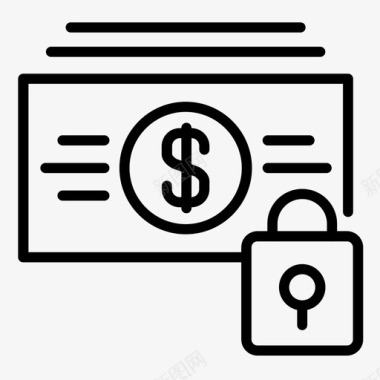公共标识安全省钱货币保护图标