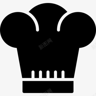餐厅海报厨师帽餐厅实心图标