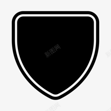 公共标识安全盾防御保护图标