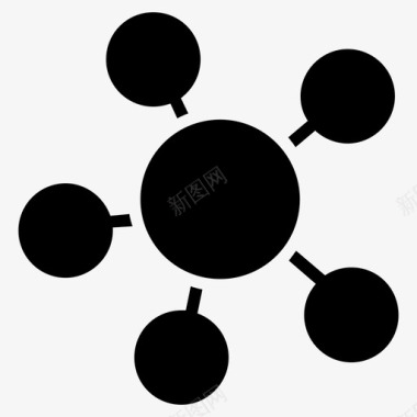 结构概述分子原子化学键图标