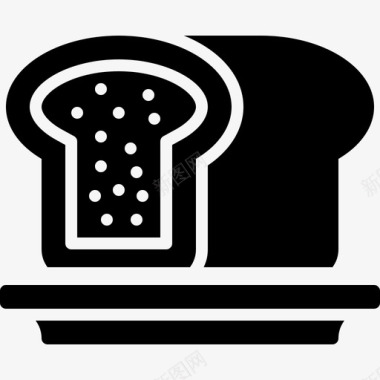 餐厅海报面包面包房早餐图标