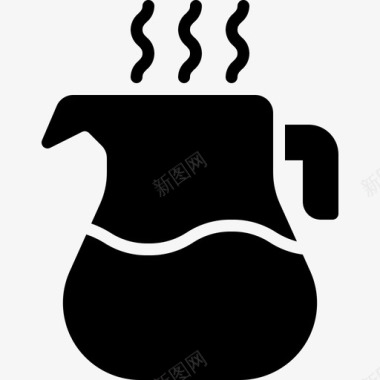 厨房用具莫卡壶咖啡热的图标