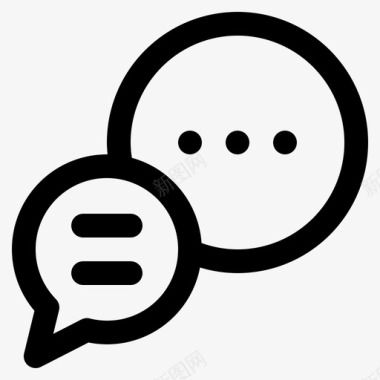 泡泡矢量聊天留言演讲图标