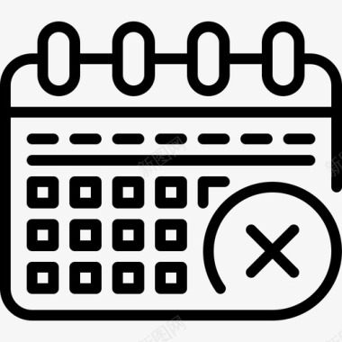 垃圾删除图标日历取消日期图标