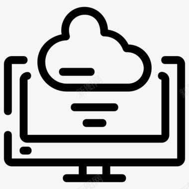 云服务器云存储在线智能图标