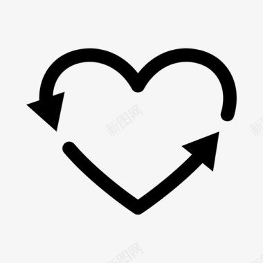 有机薄荷心脏循环箭爱图标
