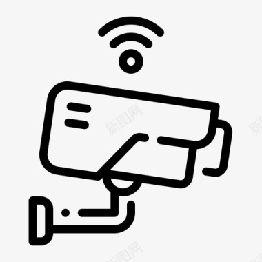 公共标识安全闭路电视摄像头互联网图标