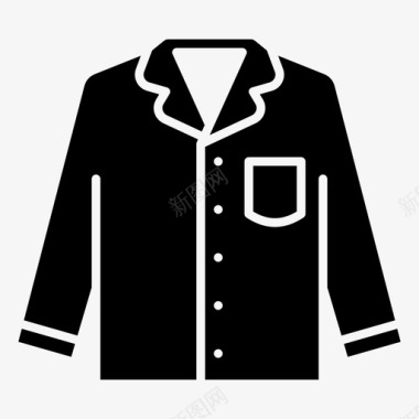 时装背景睡衣衬衫时装图标