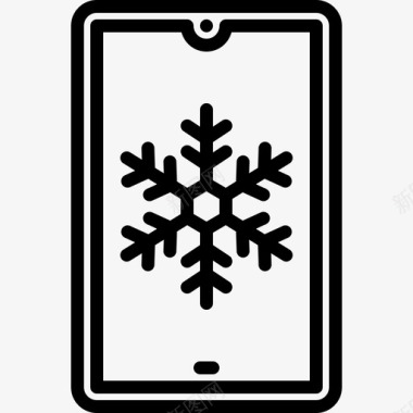 野外雪智能手机季节雪图标