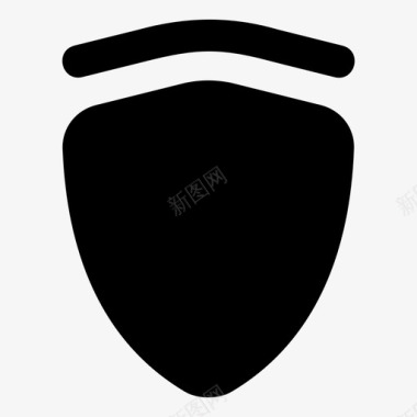 公共标识安全保护防御堡垒图标