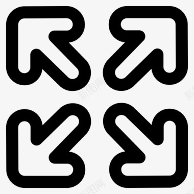 数据调整图标展开箭头全屏图标