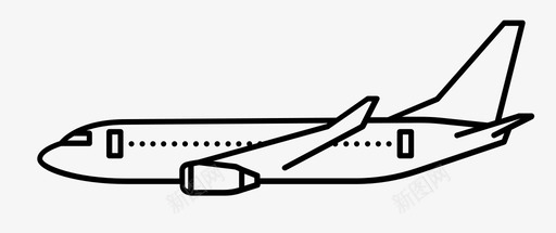 黄色大型客机飞机航空假日图标