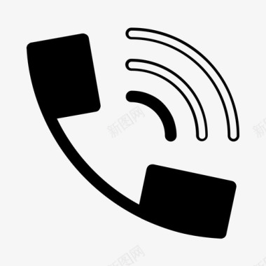 连接电话呼叫通信图标