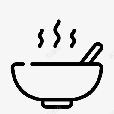 食物汤碗食物图标