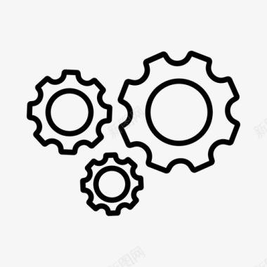 齿轮标志齿轮选项过程图标
