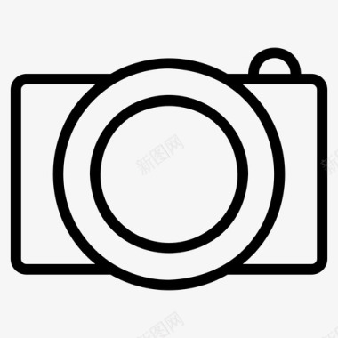 简单水墨照相机照片摄影图标
