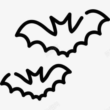 幽灵蝙蝠动物万圣节图标