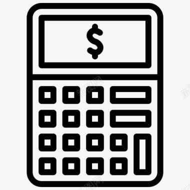 火焰美元图标计算器预算成本图标