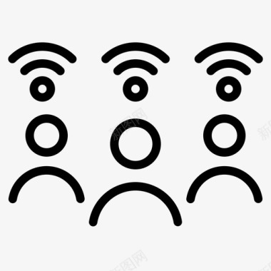 人物互联网海报连接互联网网络图标