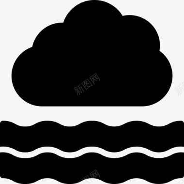 水波浪浪云海图标