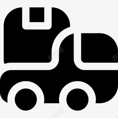 送货卡车送货卡车货运卡车运输和送货图标