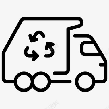 公共环境设计垃圾车生态环境运输图标