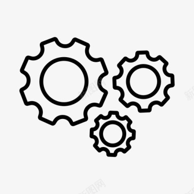 齿轮标志齿轮选项过程图标
