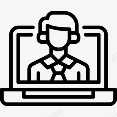 火焰人笔记本电脑头像人图标