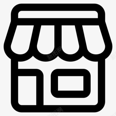 购物排行榜商店建筑电子商务图标