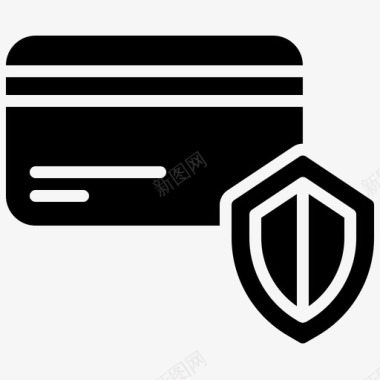 信用卡信用卡保护安全图标