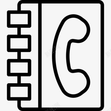 电话咨询图标电话书籍通讯图标