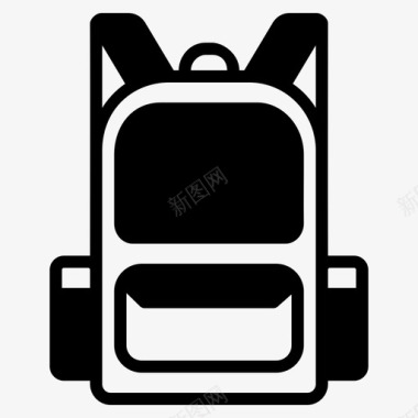 书包书包背包教育图标