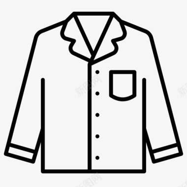 时装背景睡衣衬衫时装图标