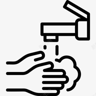 泡沫洗手清洁泡沫图标