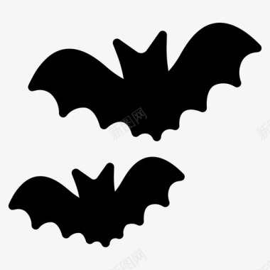 动物蝙蝠动物恐惧图标