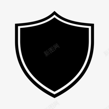 公共标识安全盾防御保护图标