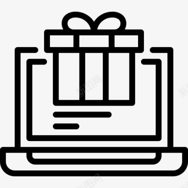 小吃盒子笔记本电脑盒子电子商务图标