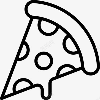 食品和餐厅切片披萨快餐食品图标
