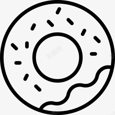 甜甜圈甜甜圈面包师甜点图标
