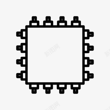 处理器电子微处理器图标