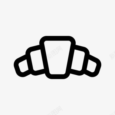 食品采购产品牛角面包面包甜点图标