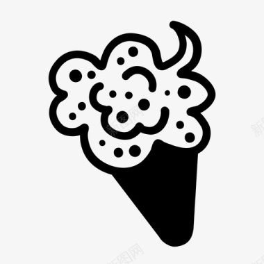 冰淇淋矢量图冰淇淋筒冷奶油图标