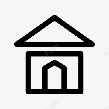 简约房子房屋建筑物房子图标