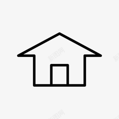 黑色房子房子建筑物家图标
