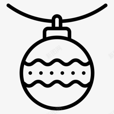 装饰品装饰球圣诞节节日图标