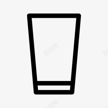 食物和饮料水玻璃饮料矿物质图标