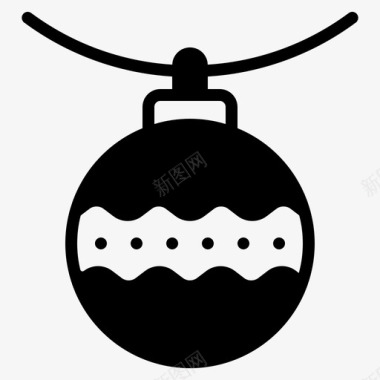 装饰品装饰球圣诞节节日图标