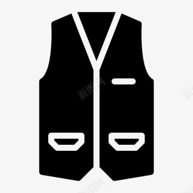 时装背景背心时装服装图标