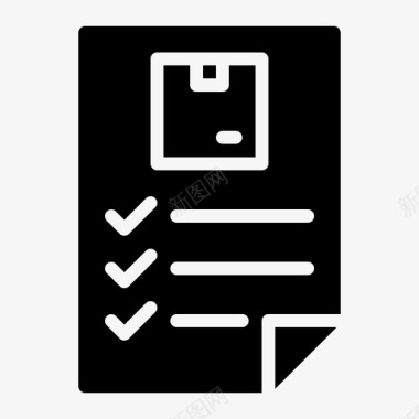 撕破的纸张检查表文档物流图标